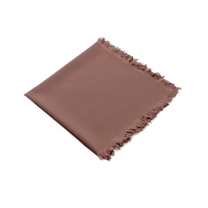 Servilleta de Lino con flecos Rosado